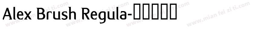 Alex Brush Regula字体转换
